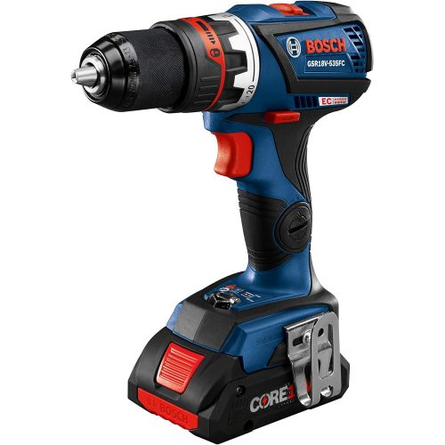  Amazon Renewed Bosch GSR18V-535FCB15 18V EC Brushless Connected-Ready Flexiclick 5-In-1 Drill/Driver System with (1) CORE18V 4.0 Ah Compact Battery (Renewed)