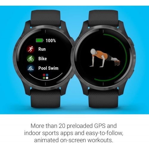  Amazon Renewed Garmin Venu, GPS Smartwatch with Bright Touchscreen Display, Features Music, Body Energy Monitoring, Animated Workouts, Pulse Ox Sensor and More, Black, 010-N2173-11 (Renewed)