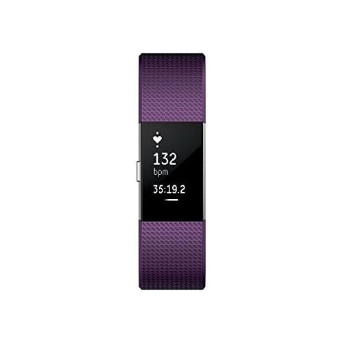  Amazon Renewed Fitbit Charge 2 Heart Rate + Fitness Wristband, Plum, Large (6.7 - 8.1 Inch) (US Version) (Renewed)