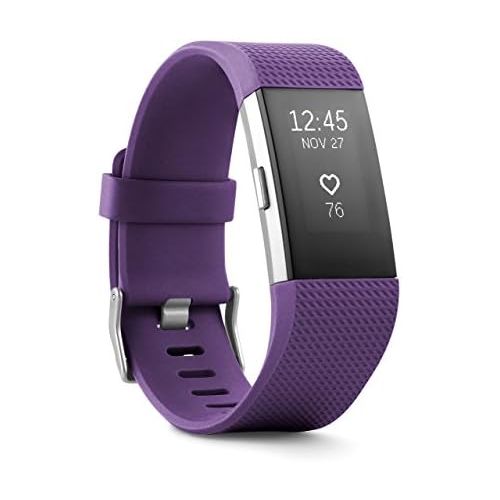  Amazon Renewed Fitbit Charge 2 Heart Rate + Fitness Wristband, Plum, Large (6.7 - 8.1 Inch) (US Version) (Renewed)