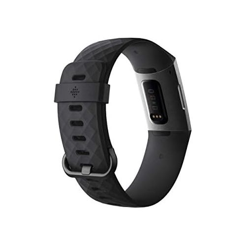  Amazon Renewed Fitbit Charge 3 Fitness Activity Tracker, Graphite/Black, One Size (S & L Bands Included) (Renewed)