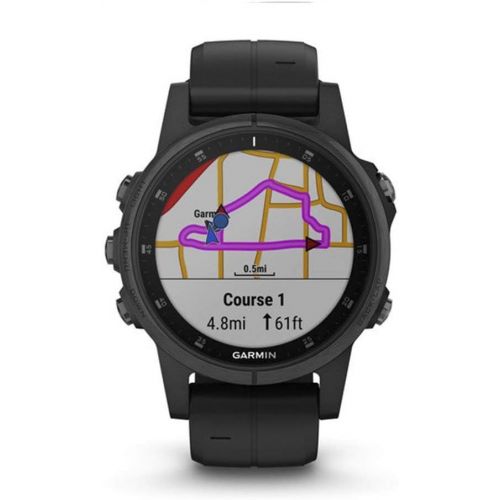  Amazon Renewed Garmin Fenix 5s Plus, Smaller-Sized Multisport GPS Smartwatch, Features Color TOPO Maps, Heart Rate Monitoring, Music and Garmin Pay, Black (Renewed)