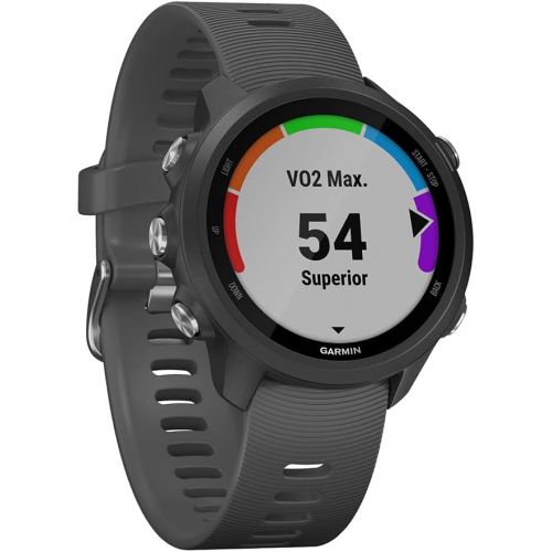  Amazon Renewed Garmin Forerunner 245, GPS Running Smartwatch with Advanced Dynamics, Slate Gray (Renewed)