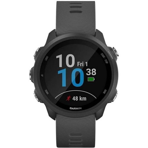  Amazon Renewed Garmin Forerunner 245, GPS Running Smartwatch with Advanced Dynamics, Slate Gray (Renewed)