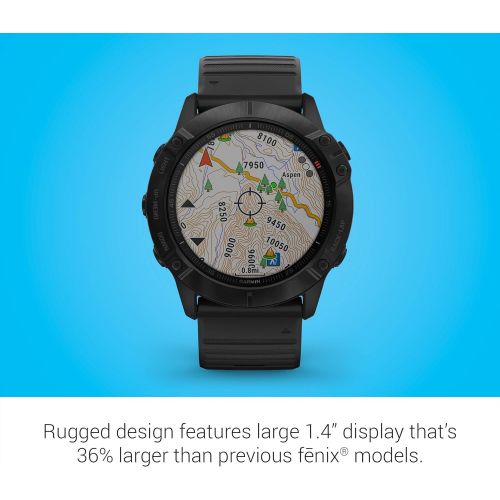 Amazon Renewed Garmin Fenix 6X Pro, Premium Multisport GPS Watch, features Mapping, Music, Grade-Adjusted Pace Guidance and Pulse Ox Sensors, Black (Renewed)