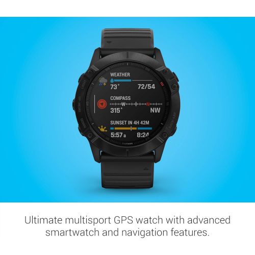  Amazon Renewed Garmin Fenix 6X Pro, Premium Multisport GPS Watch, features Mapping, Music, Grade-Adjusted Pace Guidance and Pulse Ox Sensors, Black (Renewed)