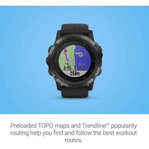  Amazon Renewed Garmin fnix 5X Plus, Ultimate Multisport GPS Smartwatch, Features Color Topo Maps and Pulse Ox, Heart Rate Monitoring, Music and Pay, Black with Black Band (Renewed)