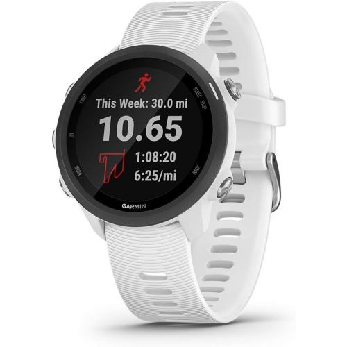  Amazon Renewed Garmin Forerunner 245 Music, GPS Running Smartwatch with Music and Advanced Dynamics, White (Renewed)