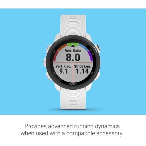  Amazon Renewed Garmin Forerunner 245 Music, GPS Running Smartwatch with Music and Advanced Dynamics, White (Renewed)