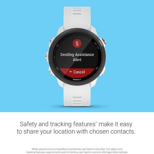  Amazon Renewed Garmin Forerunner 245 Music, GPS Running Smartwatch with Music and Advanced Dynamics, White (Renewed)