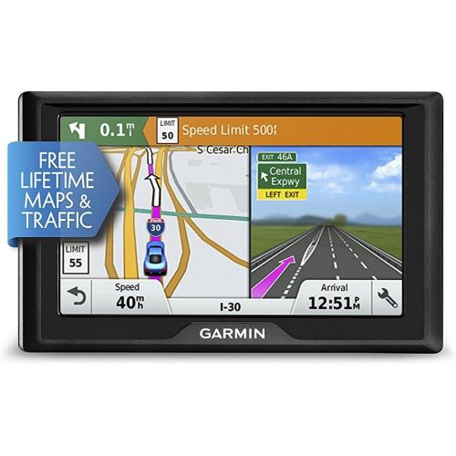  Amazon Renewed Garmin Drive 50 USA + CAN LMT GPS Navigator System with Lifetime Maps and Traffic, Driver Alerts, Direct Access, and Foursquare data (Renewed)