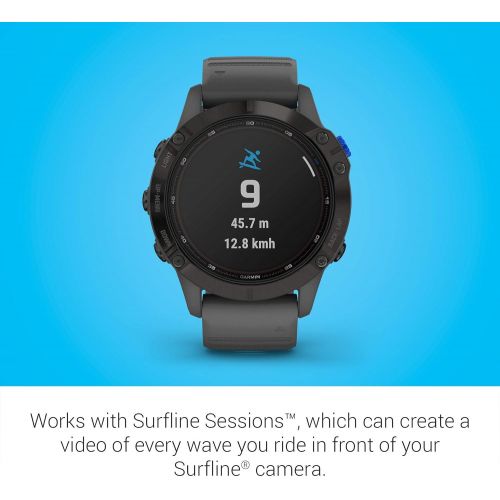  Amazon Renewed Garmin f?nix 6 Pro Solar, Solar-powered Multisport GPS Watch, Advanced Training Features and Data, Black with Slate Gray Band (Renewed)