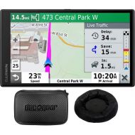 Amazon Renewed Garmin 010-N2153-00 DriveSmart 65 Premium Navigator w/Amazon Alexa (Renewed) Bundle with Deco Gear Universal Weighted GPS Navigation Dash-Mount for Garmin + Hard EVA Case with Zipp