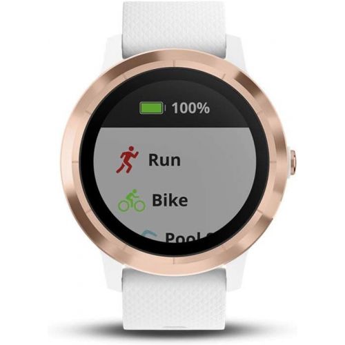  Amazon Renewed Garmin 010-01769-09 vivoactive 3, GPS Smartwatch with Contactless Payments and Built-in Sports Apps, 1.2, White/Rose Gold (Renewed)