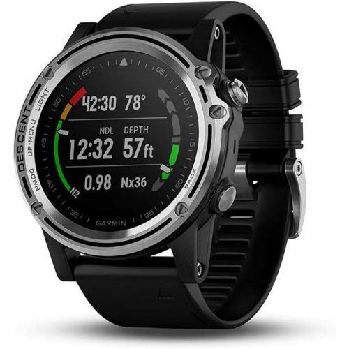  Amazon Renewed Garmin Descent Mk1, Watch-Sized Dive Computer with Surface GPS, Includes Fitness Features, Silver/Black (Renewed)