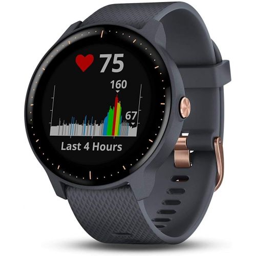  Amazon Renewed Garmin Vivoactive 3 Music, Granite Blue with Rose Gold Hardware-Worldwide Version with Music Storage, Built-in Sports Apps, Automatic Sync and Supports Spotify (Renewed)