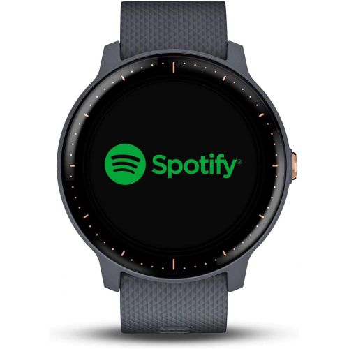  Amazon Renewed Garmin Vivoactive 3 Music, Granite Blue with Rose Gold Hardware-Worldwide Version with Music Storage, Built-in Sports Apps, Automatic Sync and Supports Spotify (Renewed)