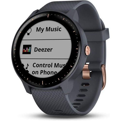  Amazon Renewed Garmin Vivoactive 3 Music, Granite Blue with Rose Gold Hardware-Worldwide Version with Music Storage, Built-in Sports Apps, Automatic Sync and Supports Spotify (Renewed)