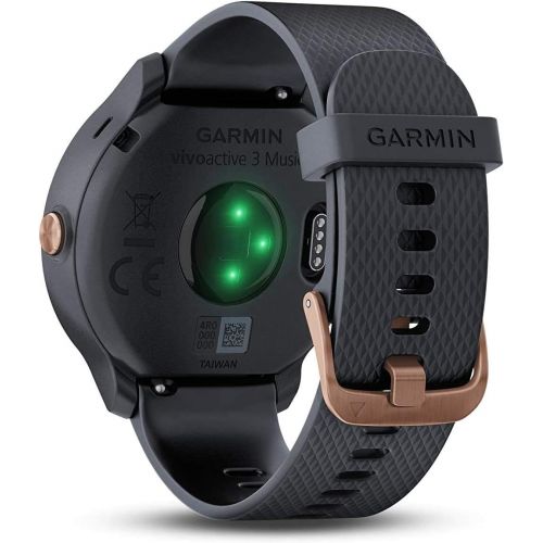  Amazon Renewed Garmin Vivoactive 3 Music, Granite Blue with Rose Gold Hardware-Worldwide Version with Music Storage, Built-in Sports Apps, Automatic Sync and Supports Spotify (Renewed)