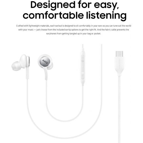  Amazon Renewed Samsung Corded Type-C Earphones, White (EO-IC100BWEGUS) (Renewed)