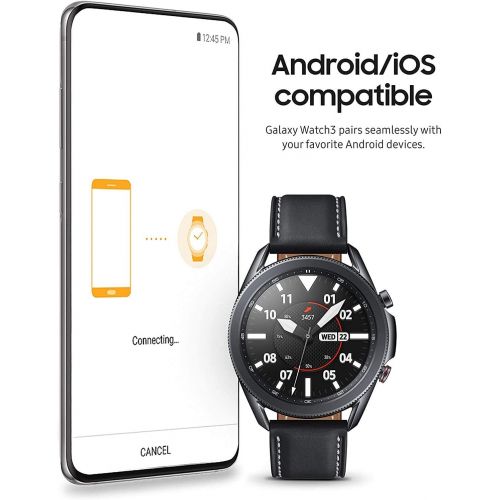  Amazon Renewed Samsung Galaxy Watch3 GPS Smartwatch (Bluetooth, 45mm, Mystic Black) (Renewed)