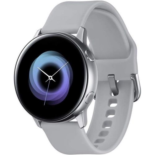  Amazon Renewed Samsung Galaxy Watch Active - 40mm, IP68 Water Resistant, Wireless Charging, SM-R500N International Version (Android/iOS) (Silver) (Renewed)