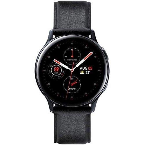  Amazon Renewed SAMSUNG Galaxy Watch Active2 R830U 40mm with Leather Band Smartwatch