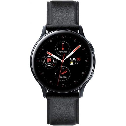  Amazon Renewed SAMSUNG Galaxy Watch Active2 R830U 40mm with Leather Band Smartwatch