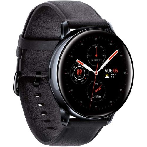  Amazon Renewed SAMSUNG Galaxy Watch Active2 R830U 40mm with Leather Band Smartwatch