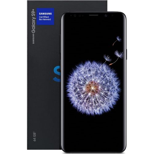  Amazon Renewed Samsung Galaxy S9+, 64GB, Midnight Black - Fully Unlocked (Renewed Premium)