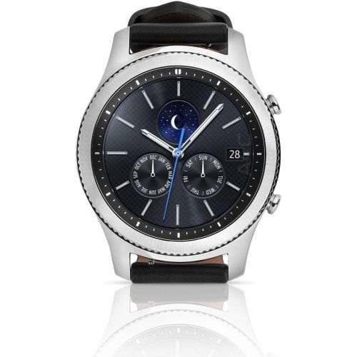  Amazon Renewed Samsung Gear S3 Classic SM-R770 Smartwatch - Black Leather w/ Large Band (Renewed)