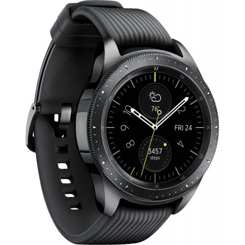  Amazon Renewed Samsung SM-R815UZKAXAR Galaxy Smartwatch 42mm 4G Stainless Steel (Midnight Black) - (Renewed)