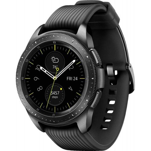  Amazon Renewed Samsung SM-R815UZKAXAR Galaxy Smartwatch 42mm 4G Stainless Steel (Midnight Black) - (Renewed)