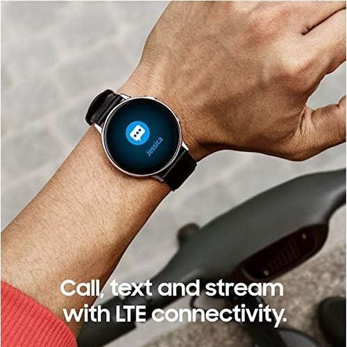  Amazon Renewed Samsung Galaxy Watch Active2 Stainless Steel LTE GSM Unlocked SM-R835U (ATT, Verizon, Tmobile, Sprint) - US Warranty (Renewed) (Silver, 40mm/Stainless Steel)