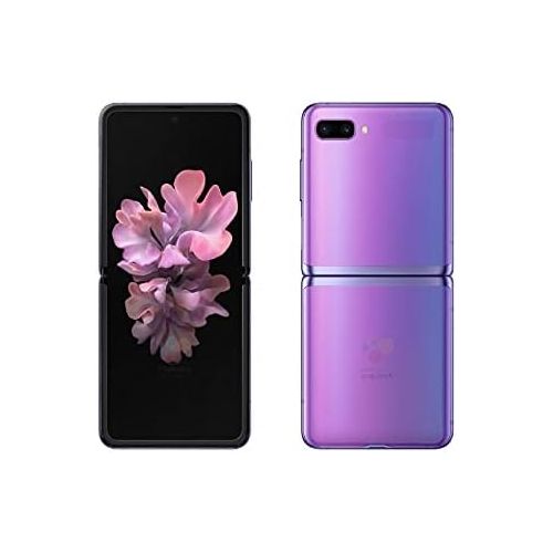  Amazon Renewed SAMSUNG Galaxy Z Flip Factory Unlocked Cell Phone US Version - Single SIM 256GB of Storage Folding Glass Technology Long-Lasting Battery US Warranty Mirror Purple (Renewed)