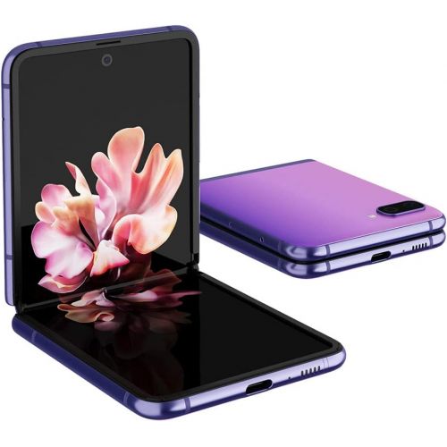  Amazon Renewed SAMSUNG Galaxy Z Flip Factory Unlocked Cell Phone US Version - Single SIM 256GB of Storage Folding Glass Technology Long-Lasting Battery US Warranty Mirror Purple (Renewed)