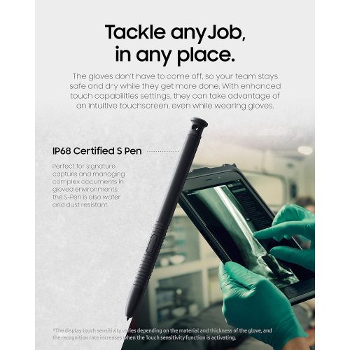  Amazon Renewed Samsung Galaxy Tab Active3 Water-Resistant 8” Rugged Tablet 64GB & WiFi - LTE (Unlocked) Biometric Security (SM-T577UZKDXAA) Black (Renewed)