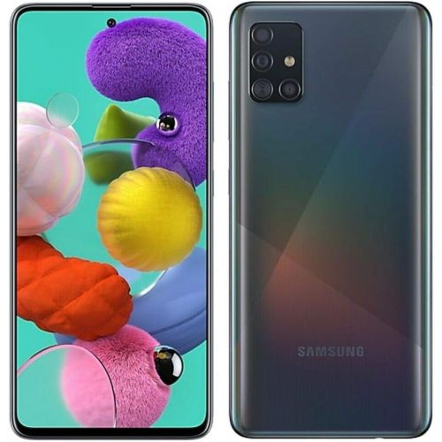  Amazon Renewed Samsung Galaxy A51 A515F 128GB DUOS GSM Unlocked Phone w/ Quad Camera 48 MP + 12 MP + 5 MP + 5 MP (International Variant/US Compatible LTE) - Prism Crush Black (Renewed)