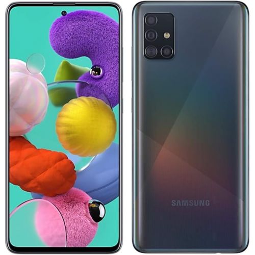  Amazon Renewed Samsung Galaxy A51 A515F 128GB DUOS GSM Unlocked Phone w/ Quad Camera 48 MP + 12 MP + 5 MP + 5 MP (International Variant/US Compatible LTE) - Prism Crush Black (Renewed)