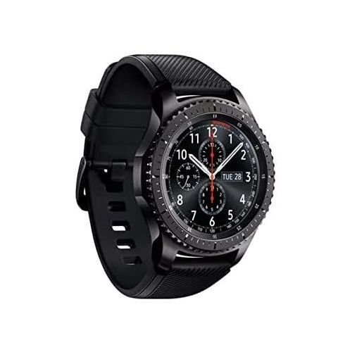  Amazon Renewed Samsung - Gear S3 Frontier Smartwatch 46mm - 4G LTE Version, Dark Grey SM-R765 - Leather Wrist Straps & Silicone bands included (Renewed)