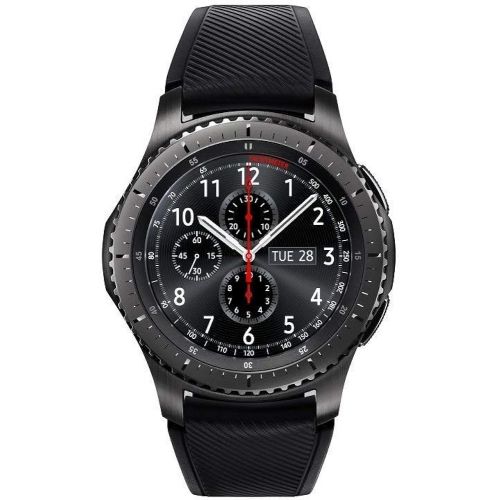  Amazon Renewed Samsung - Gear S3 Frontier Smartwatch 46mm - 4G LTE Version, Dark Grey SM-R765 - Leather Wrist Straps & Silicone bands included (Renewed)