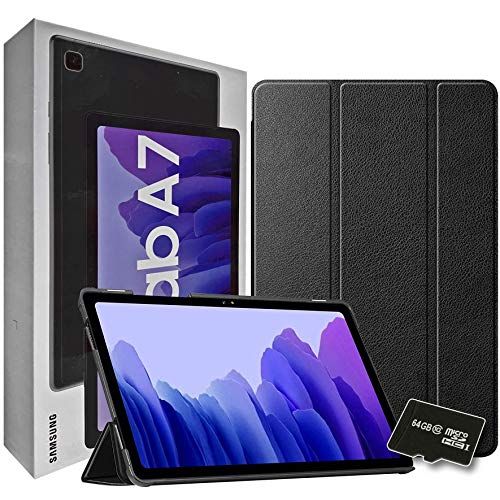  Amazon Renewed 2020 Samsung Galaxy Tab A7 10.4” Inch 64 GB Wi-Fi Android 10 Touchscreen International Tablet (Gray) Bundle ? Slim Trifold Hard Shell Case and 64GB Micro SD Card (Renewed)