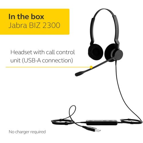  Amazon Renewed 2TX1008 - Jabra Biz 2300 USB UC Duo Headset (Renewed)