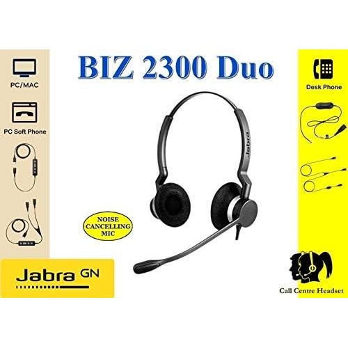  Amazon Renewed Jabra 2399-829-119 Biz 2300 USB Uc Duo, Wired Headset, On-Ear, Black (Renewed)