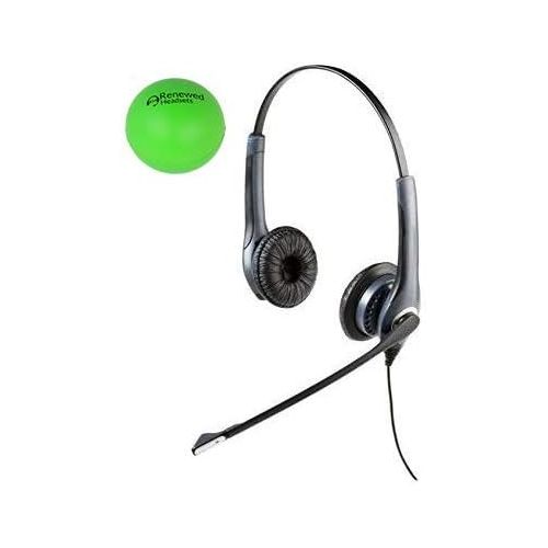  Amazon Renewed Jabra GN2000 Dual Speaker Quick Disconnect Wired Headset Bundle with Renewed Headsets Stress Ball (Renewed) NOT A USB Headset