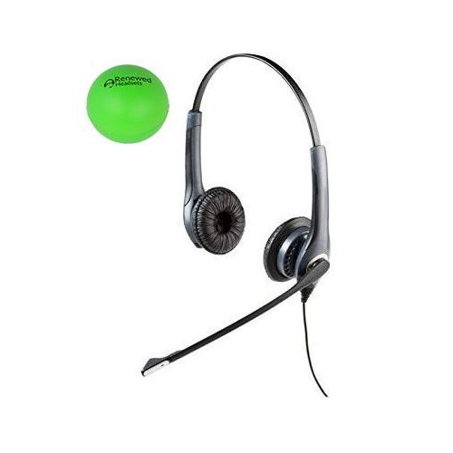  Amazon Renewed Jabra GN2000 Dual Speaker Quick Disconnect Wired Headset Bundle with Renewed Headsets Stress Ball (Renewed) NOT A USB Headset