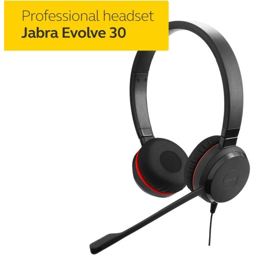  Amazon Renewed Jabra Evolve 30 II Stereo UC - Professional Unified Communicaton Headset (Renewed)