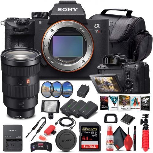  Amazon Renewed Sony Alpha a7R III Mirrorless Digital Camera (Body Only) ILCE7RM3/B + Sony FE 24-70mm Lens + 64GB Memory Card + 2 x NP-FZ-100 Battery + Corel Photo Software + Case + External Charg