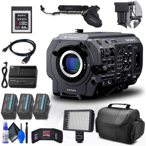  Amazon Renewed Sony PXW-FX9 XDCAM 6K Full-Frame Camera System (Body Only) (PXW-FX9V) + Sony 64GB XQD Card + 2 x BP-U35 Battery + LED Light + Pro Case + Deluxe Cleaning Set + HDMI Cable + Memory W