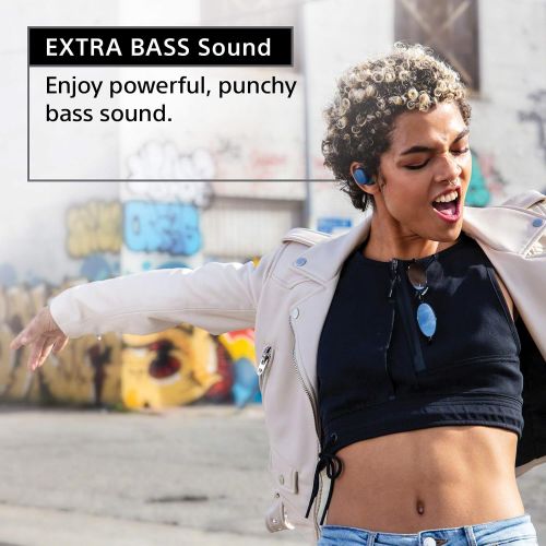  Amazon Renewed Sony Extra Bass True Wireless Headphones - Black - WF-XB700/BZ(Renewed)